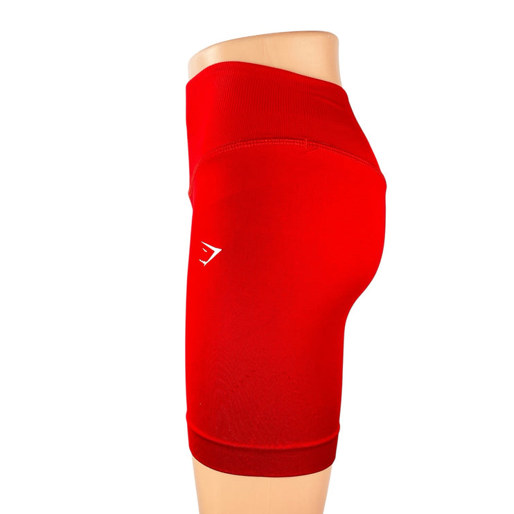 Gymshark Vital Sculpt Seamless Red Yoga Gym Athletic Activewear Sweat Shorts XS