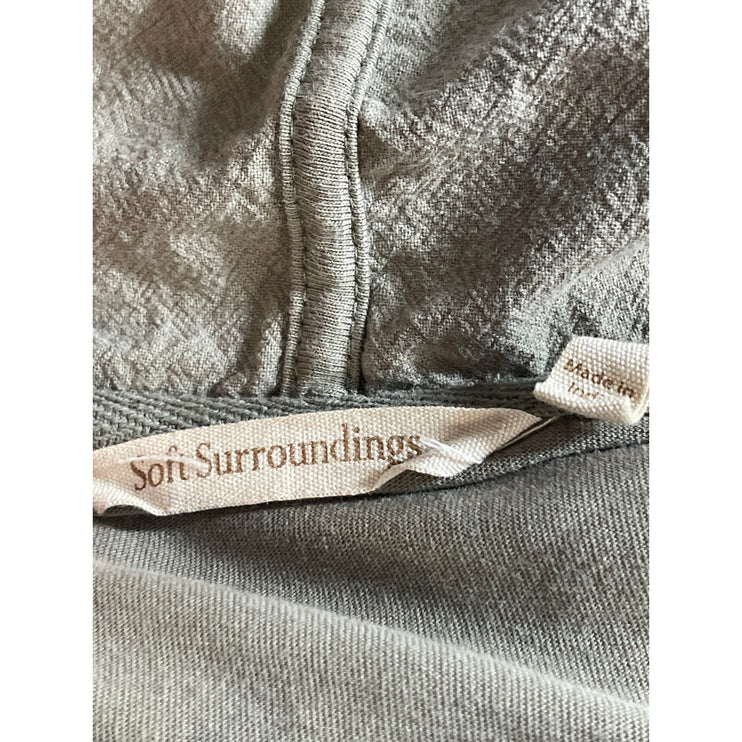 Soft Surroundings Women's Olive Green Hoodie Hooded Long Sleeve Shirt Top Size L