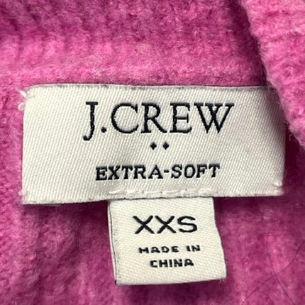 J.Crew Pink Extra Soft Ribbed Knit Long Sleeve Pullover Sweater Top Size XXS