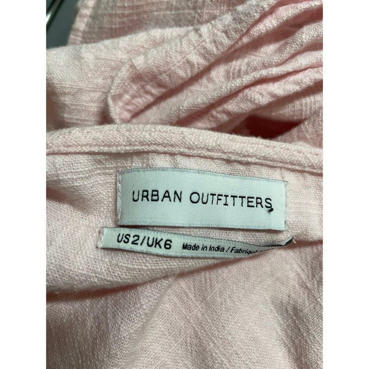 Urban Outfitters Linen Molly Surplice Front Slit Wrap Skort Jumpsuit Romper Sz 2