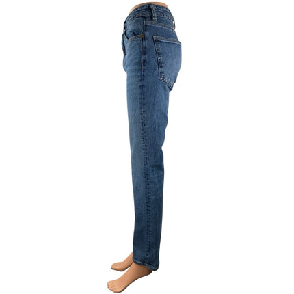 Zara Women's Blue High Waisted Slim Fit Flared Bootcut Leg Denim Jeans Pants 4