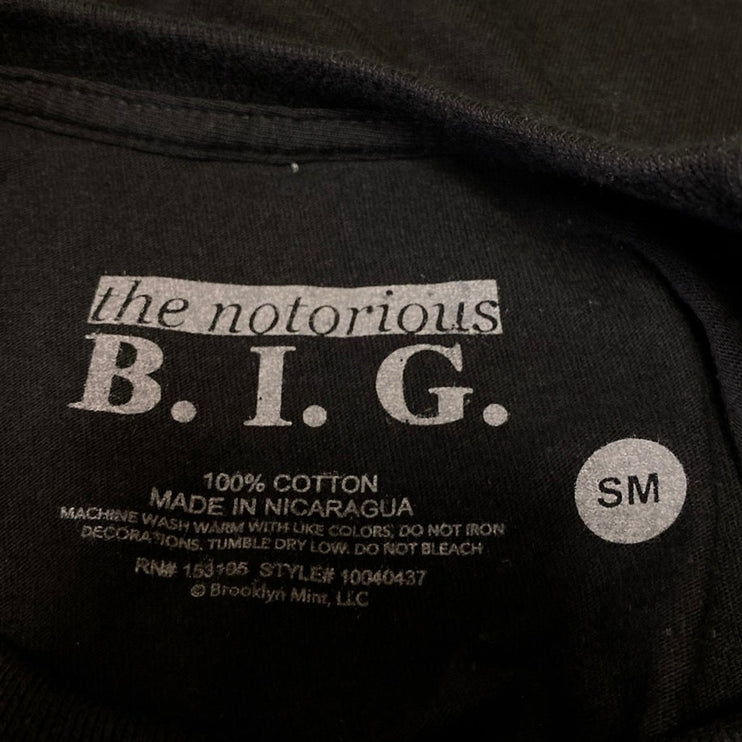 The Notorious B.I.G. Biggie Trust Nobody Men's Black Graphic Tee T-Shirt Top S/M