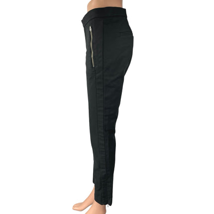 Banana Republic Women's Black Mid Rise Stretch Zip Slim Trouser Pants Size 4