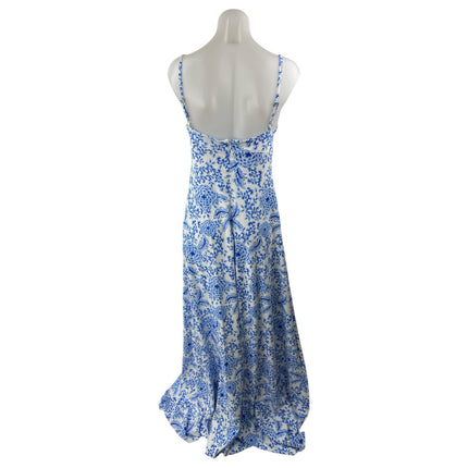NEW Smith & Quinn Blue White Floral Sleeveless Cami Camisole Maxi A-Line Dress S