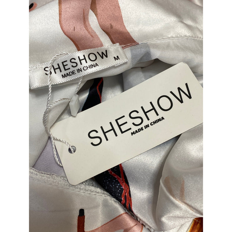 NEW She Show Taylor Swift Era White Satin Short Sleeve Sleepwear Pajamas Set M