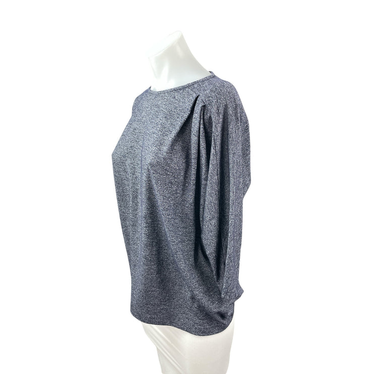 COS Women's Black Gray Heather Half Sleeve Loose Relaxed T Shirt Tee Top Size S