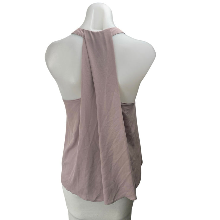 Ann Taylor LOFT Women's Pink Sleeveless High Neck Keyhole Tank Blouse Top XS