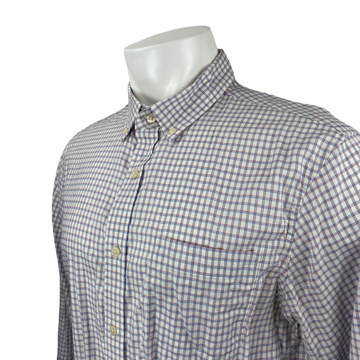 Banana Republic Men's Plaid Check Collared Long Sleeve Button Down Shirt Top L