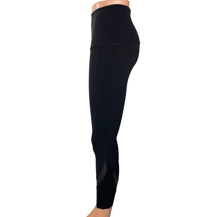 Lululemon Women's Black High Rise Cropped Yoga Athletic Leggings Pants Size S