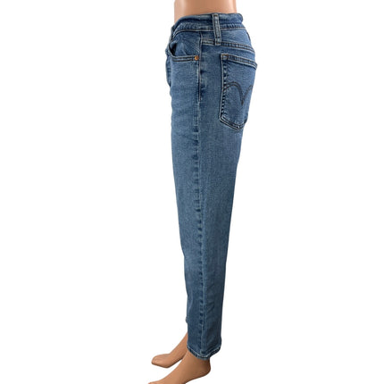 Levi's Wedgie Straight Women's Blue Medium Wash High Rise Denim Jeans Size 29