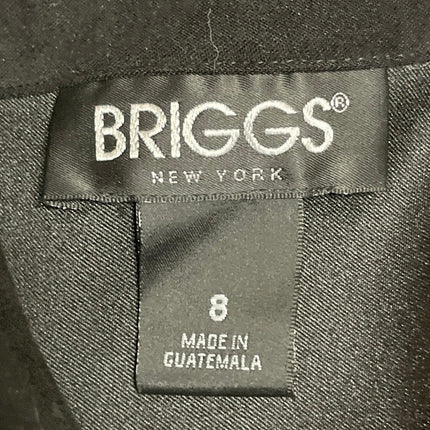 Briggs Women's Black Faux Suede Full Zip Long Sleeve Collared Coat Jacket Size 8