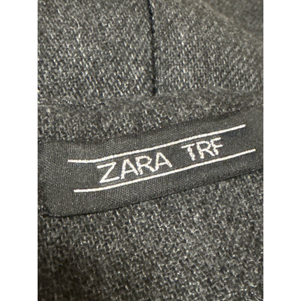Zara Black Wool Pleated Buckle Belt Strap Gothic Punk A Line Mini Skirt Size 4