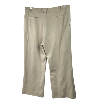 Zara Women's Beige Khaki Tan High Waisted Wide Leg Trousers Pants Size XXL