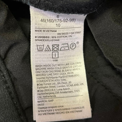 Gap Women's Black Stretch Pleated Flared Bootcut Trouser Dress Pants Size 6