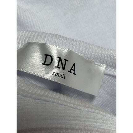 DNA Women's White Sleeveless Scoop Neck Knit Tank Mini Bodycon Dress Size S