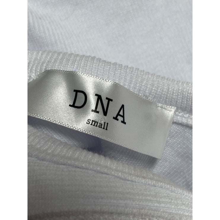 DNA Women's White Sleeveless Scoop Neck Knit Tank Mini Bodycon Dress Size S