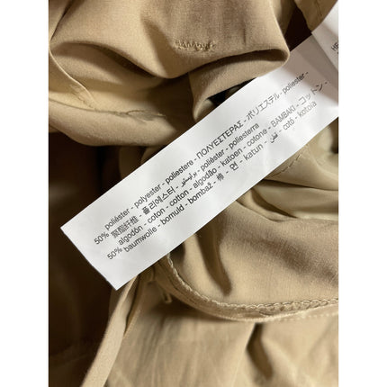 Zara Women's Beige High Rise Pleated Belted Baggy Tapered Trousers Cargo Pants S