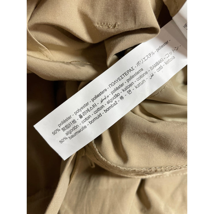 Zara Women's Beige High Rise Pleated Belted Baggy Tapered Trousers Cargo Pants S