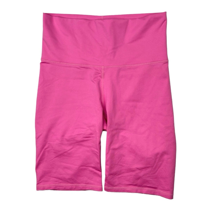 Terez Pink High Rise Wide Waistband High Rise Workout Athletic Bike Short Size S