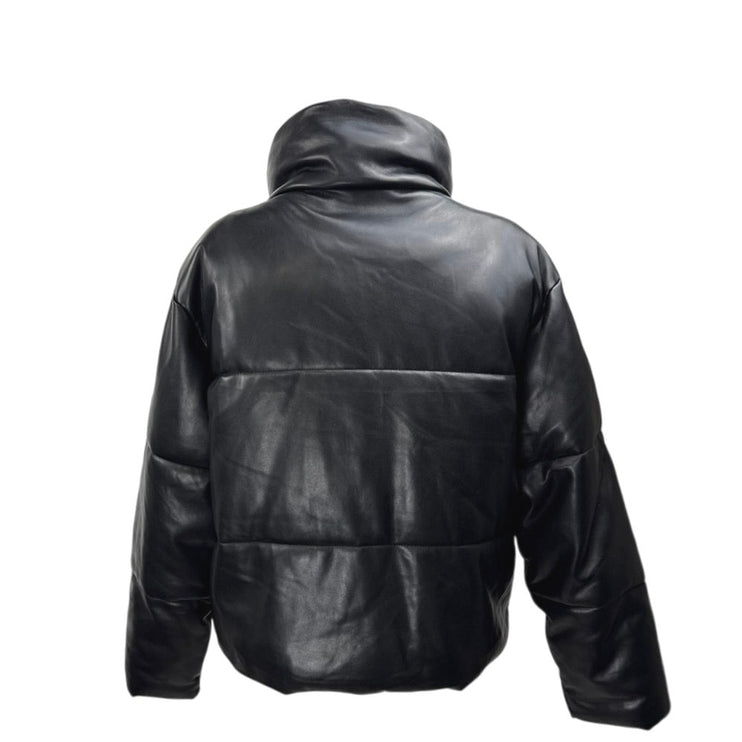 Abercrombie & Fitch Women's Black Long Sleeve Quilted Puffer Coat Jacket Size L