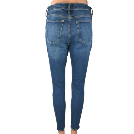 Gap Women's Blue Mid Rise Sculpted Legging Distressed Skinny Denim Jeans Size 8