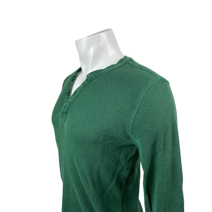 GAP Men's Green Henley Neck Long Sleeve Sweater Sweatshirt Tee T-Shirt Top M