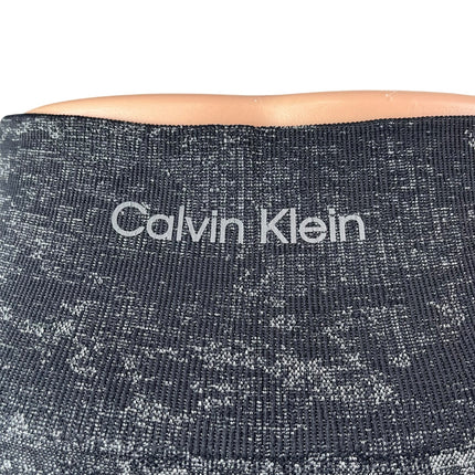 Calvin Klein Black Gray High Waist Skinny Activewear Yoga Leggings Pants Size M
