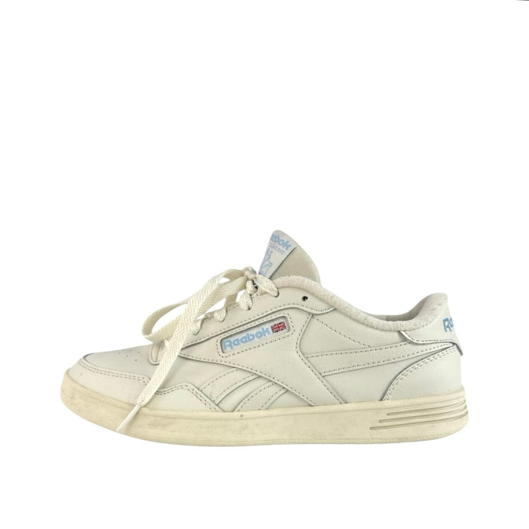 Reebok CLUB MEMT Women's Cream White Leather Lace Up Low Top Sneakers Shoes Sz 8