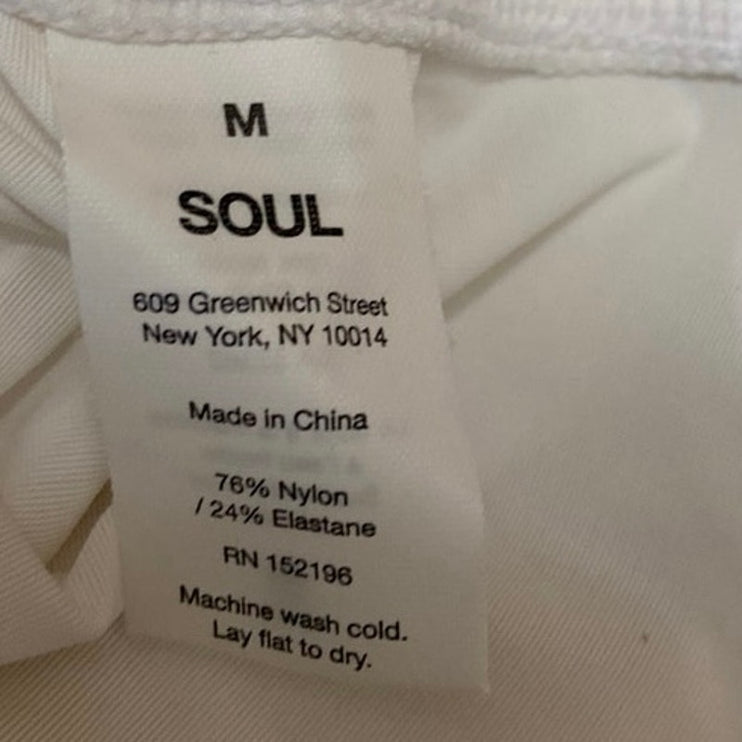 Soulcycle Women's White Sleeveless Activewear Training Muscle Tee Tank Top Sz M