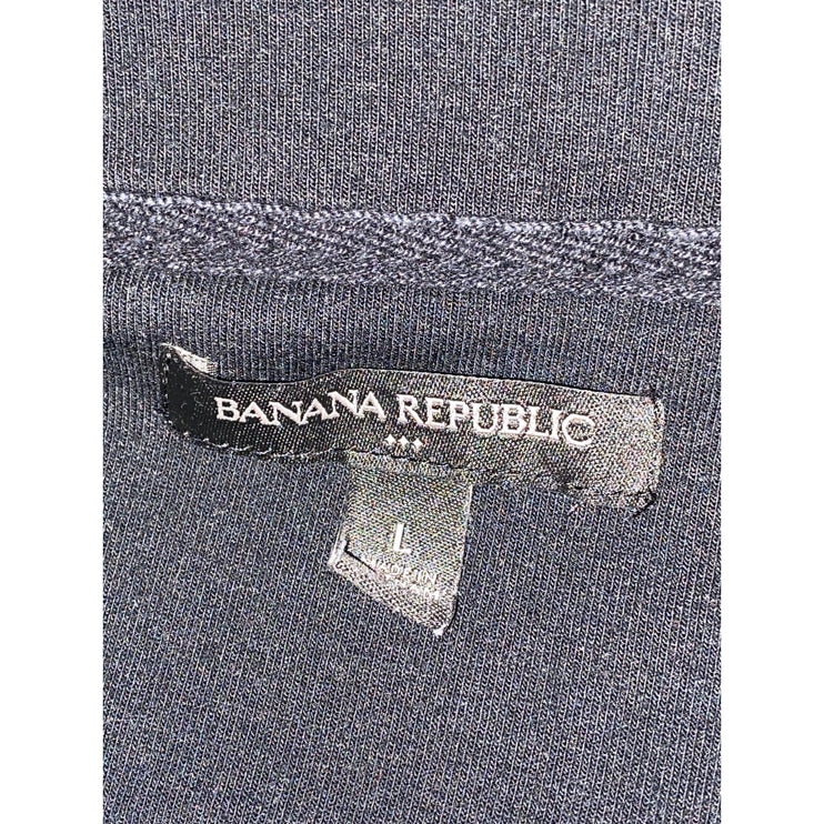 Banana Republic Men's Black Long Sleeve Full Zip Sweater Sweatshirt Top Size L