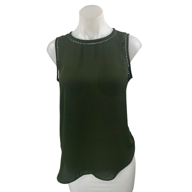 Ann Taylor LOFT Women's Black Sleeveless Round Neck Career Tank Blouse Top Sz S