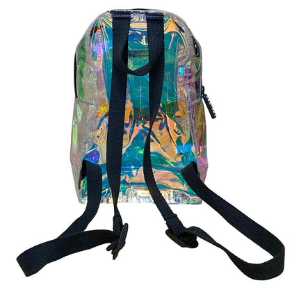 Equinox Women's Metallic Transparent Hologram Iridescent Waterproof Backpack OS