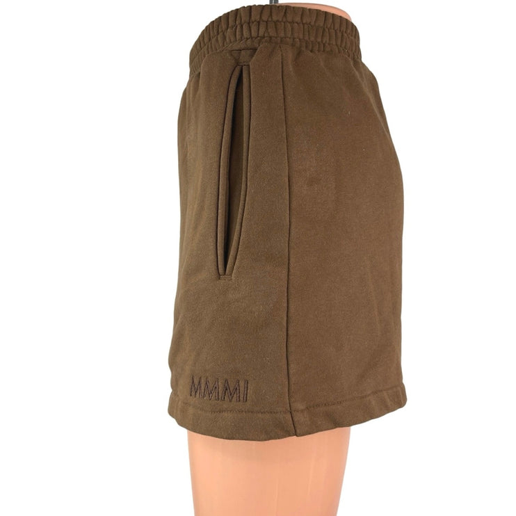 MMMI My Mum Made It Brown Elastic Waist Pull On High Rise Casual Shorts Size XS