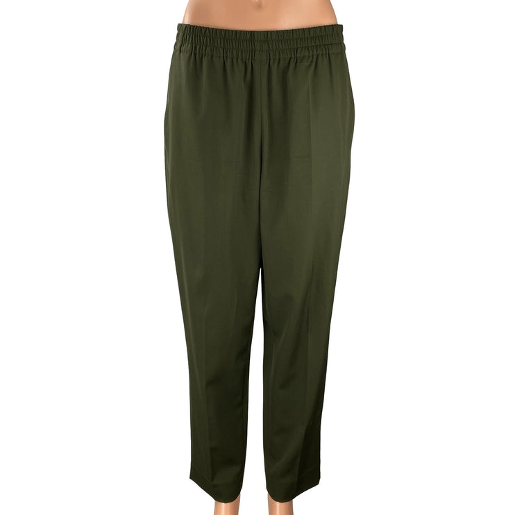 Everlane 100% Wool Women's Green High Rise Loose Straight Trousers Dress Pants 8