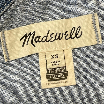 Madewell Women's Blue Medium Wash Utility Y2K Straight Denim Jeans Overall Sz XS