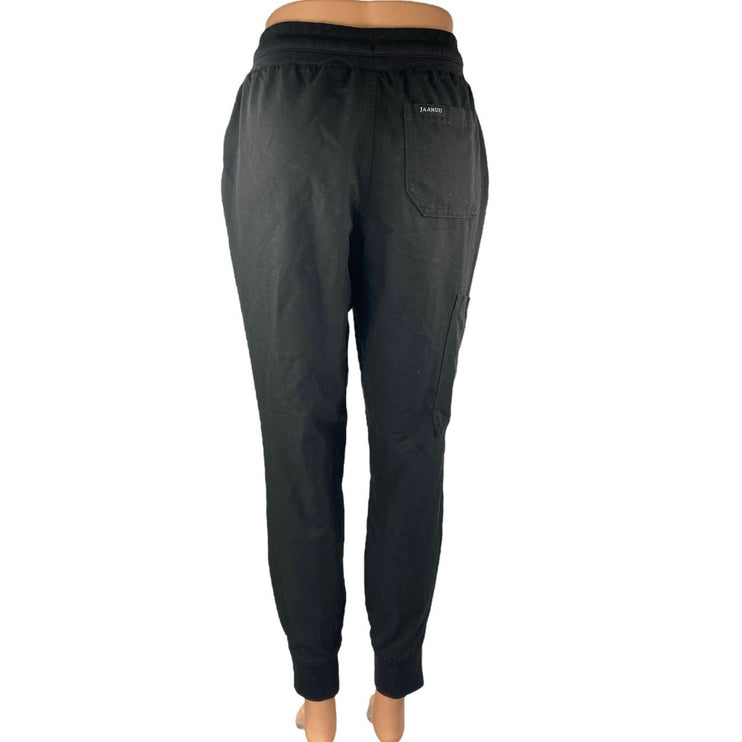 Jaanuu Women's Black Drawstring High Waisted Jogger Medical Scrub Pants Size XS