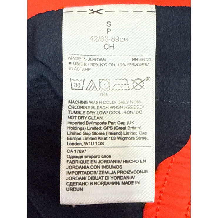 Banana Republic Aiden Men's Red Orange Elastic Waist Zipper Chino Shorts Size S