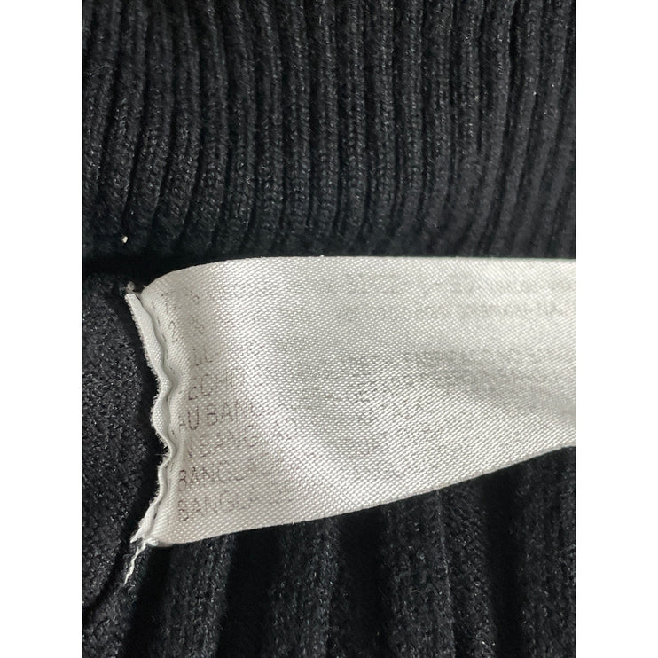 Zara Women's Black Ribbed Turtle Neck Long Sleeve Crop Sweatshirt Sweater Top L