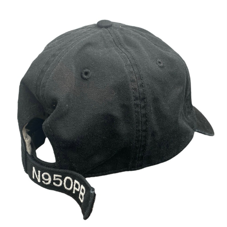 Big Bunny Women's Black Embroidered Adjustable  Strapback Baseball Cap Hat OS