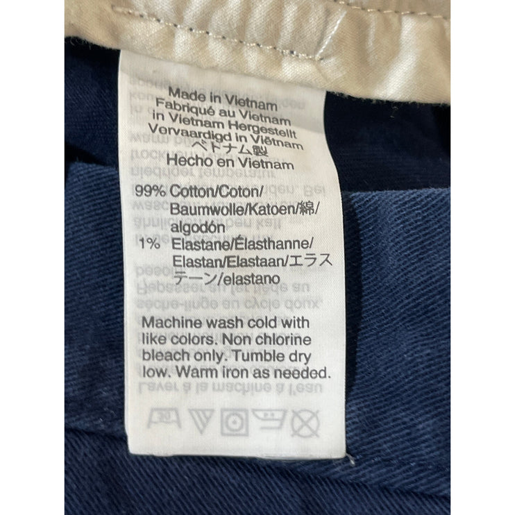 J.Crew Flex Men's Blue High Waist Slim Fit Straight Leg Chino Khaki Shorts Sz 32