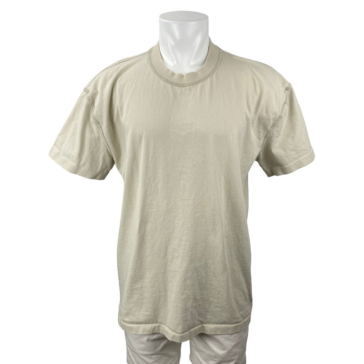 Allsaints Men's Khaki Crew Neck Short Sleeve Classic Tee Basic T-Shirt Top Sz M
