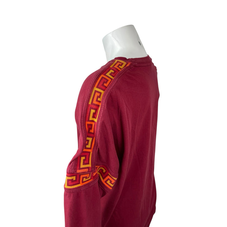 Urban Outfitters Red Greek Key Crew Neck Long Sleeve Sweatshirt Sweater Top XL
