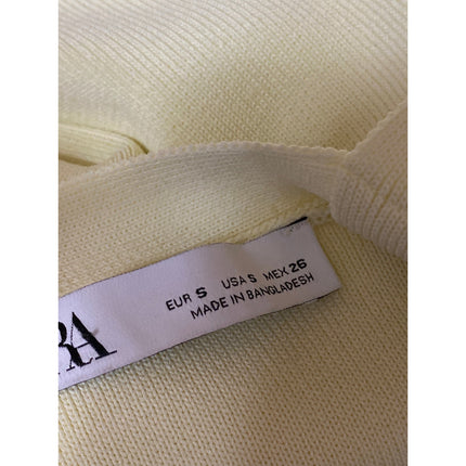 Zara Women's Yellow Sleeveless Square Neck Skater A Line Mini Dress Size S