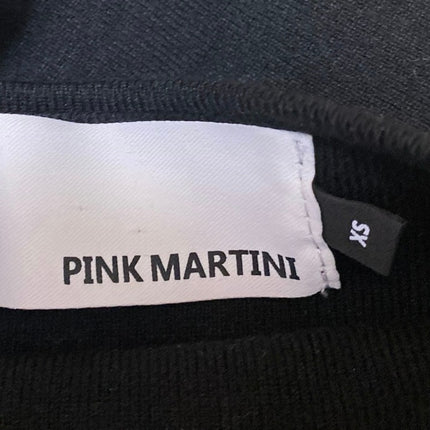 Pink Martini Women's Black Rib Knit Long Sleeve Square Neck Sweater Top Size XS
