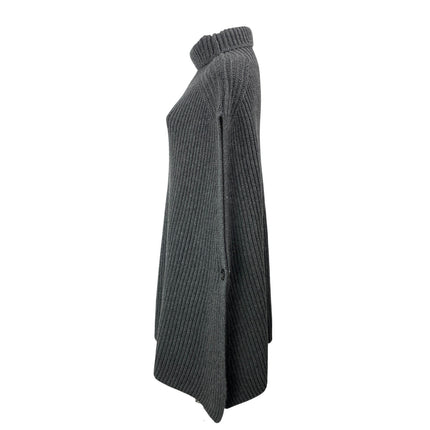 Barneys New York 100% Cashmere Womens Gray Pullover Poncho Sweater Cape Top XS/S