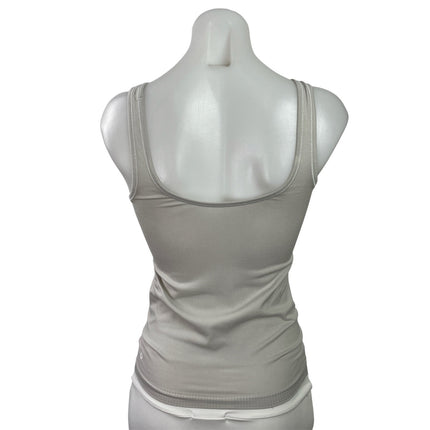 Lululemon Womens Gray Ribbed Sleeveless Activewear Athletic Gym Tank Top Size S