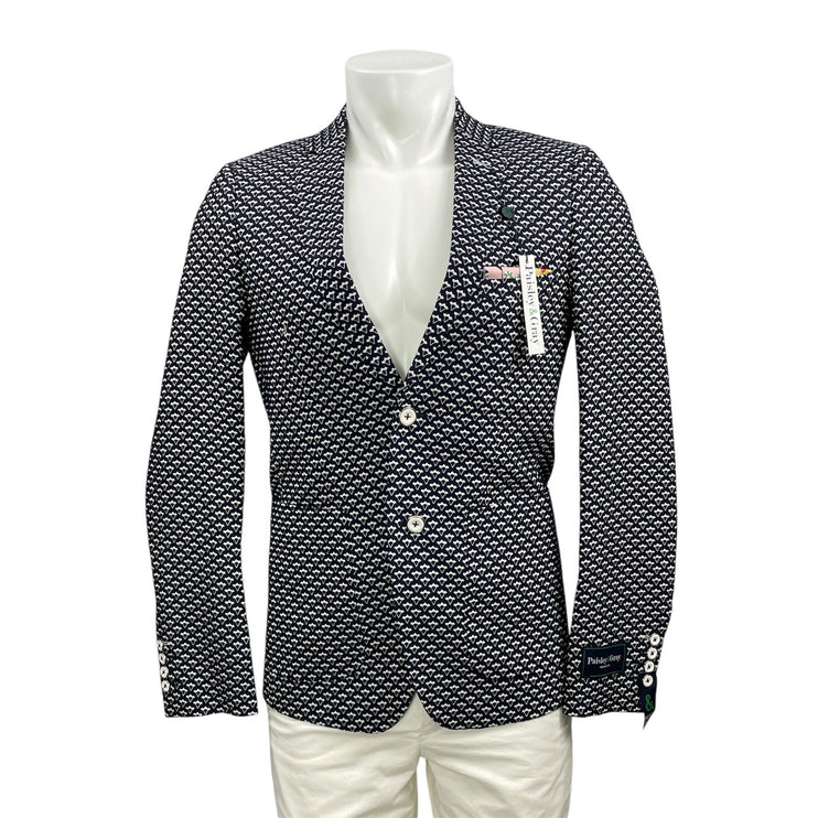 NEW Paisley & Gray Men's Black White Floral Geometric Slim Blazer Coat Jacket M