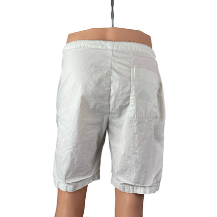 James Perse Men's White High Waist Drawstring Summer Beach Swim Bermuda Shorts 2