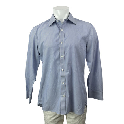 Bonobos Men's Blue Striped Slim Fit Long Sleeve Button Down Dress Shirt Top 16.5