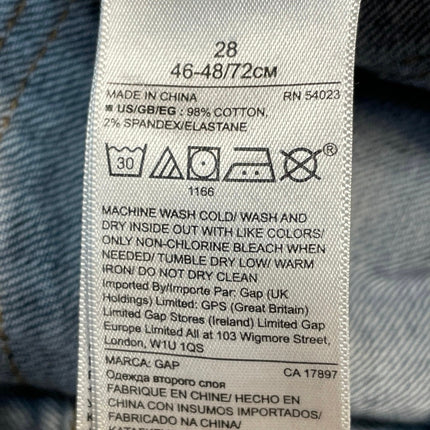 Gap Women's Blue Medium Wash Mid Rise Cut Off Raw Hem Denim Jean Shorts Size 28